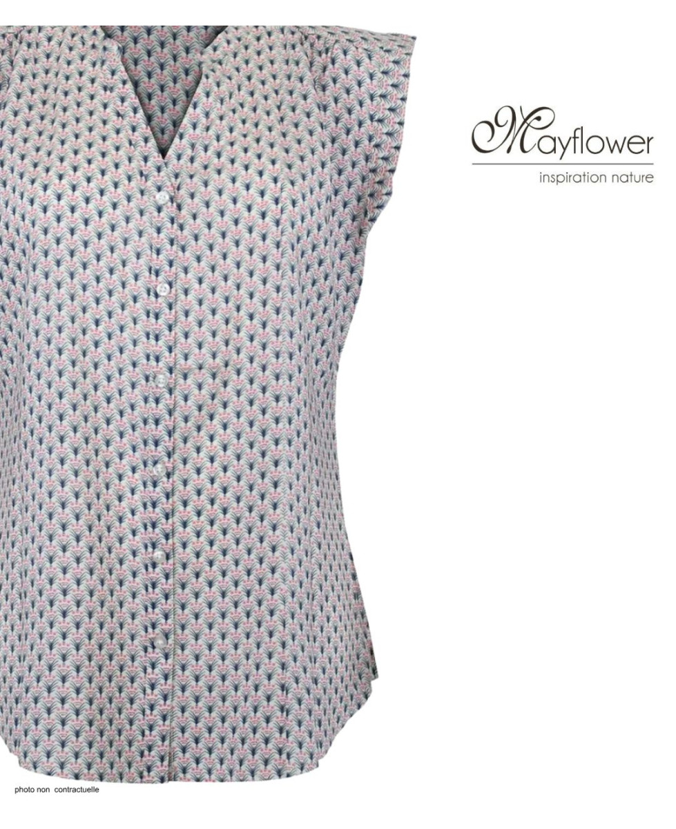 MAYFLOWER N1131A Chemisier sans manches en viscose fluide