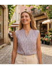 MAYFLOWER N1131A Chemisier sans manches en viscose fluide