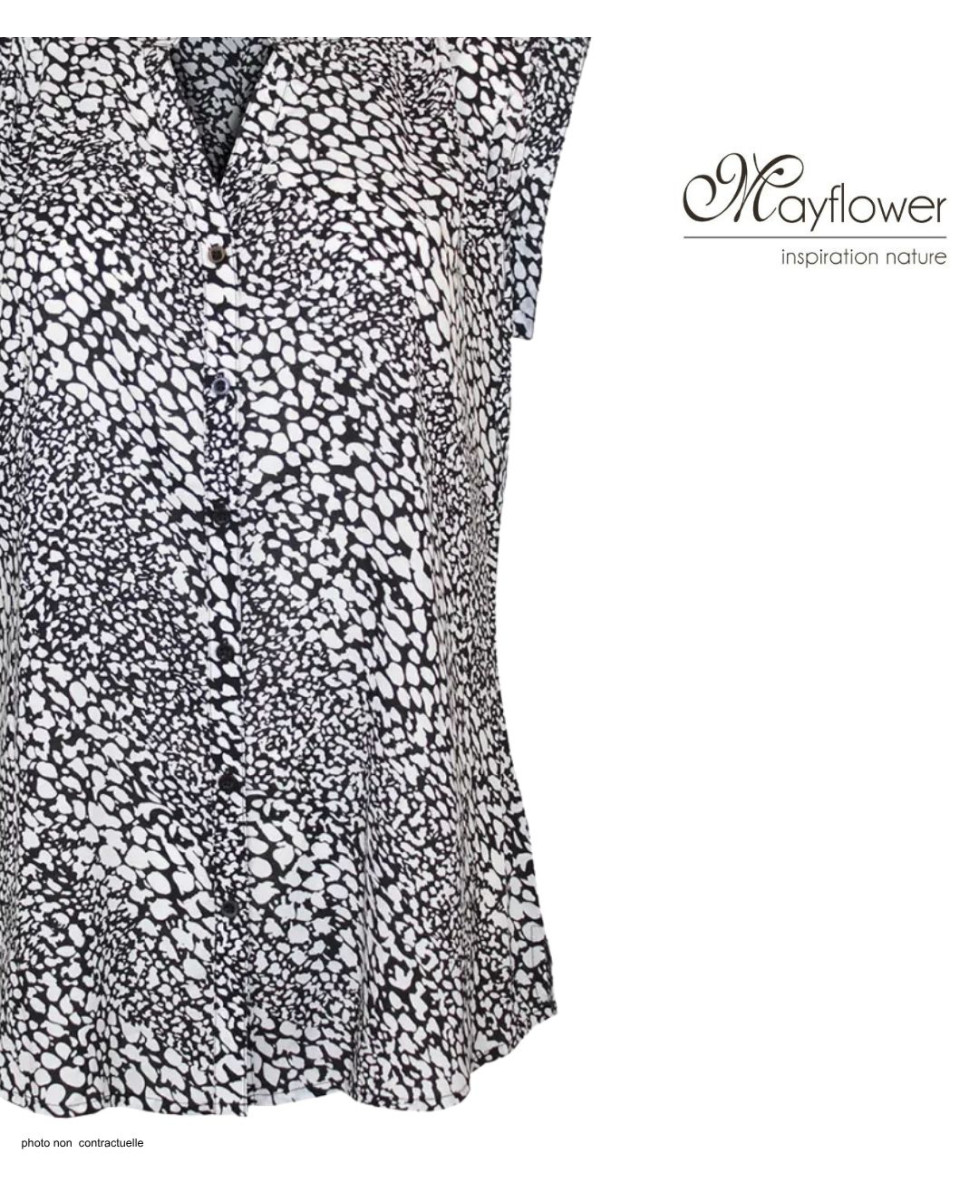 MAYFLOWER N1132A Chemisier sans manches en viscose fluide