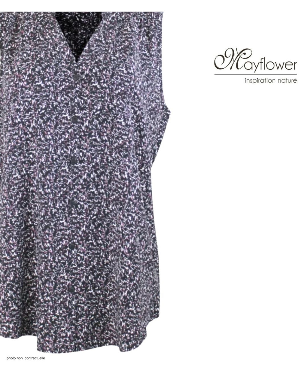 MAYFLOWER VODKA1 Chemisier sans manches en viscose noire