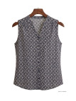 MAYFLOWER VOILOU1 Chemisier sans manches en viscose noire