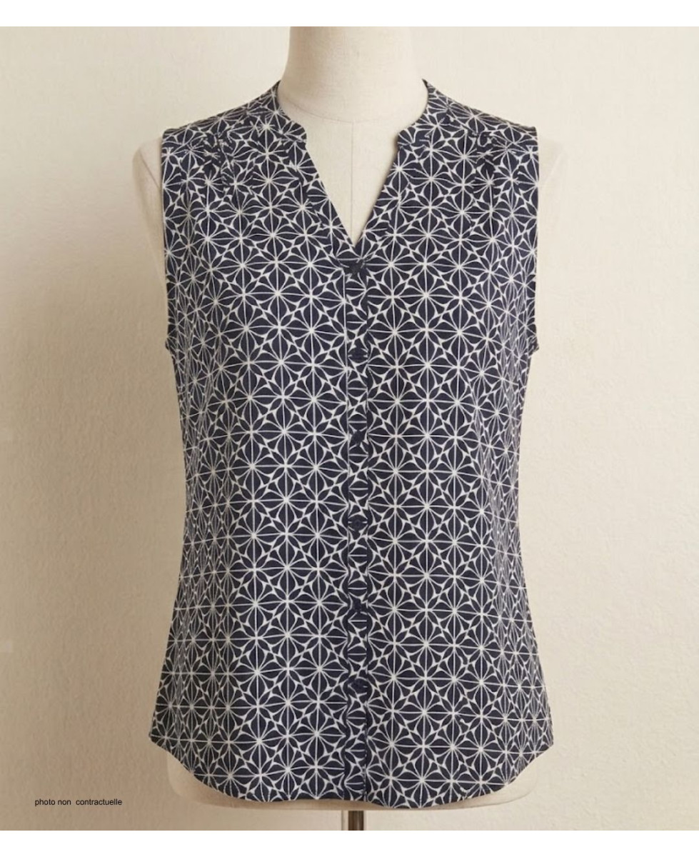 MAYFLOWER VOILOU1 Chemisier sans manches en viscose noire