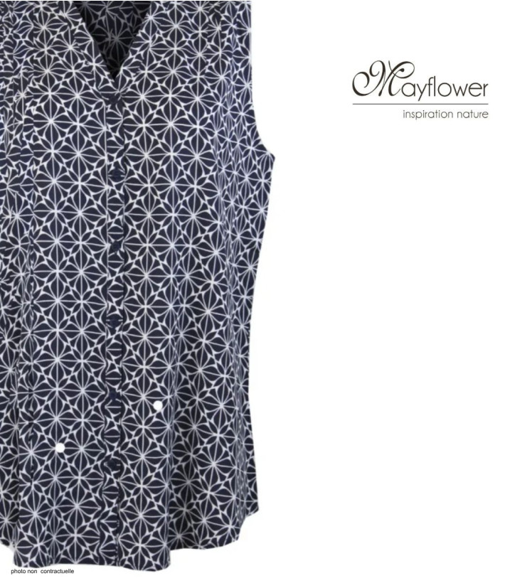 MAYFLOWER VOILOU1 Chemisier sans manches en viscose noire