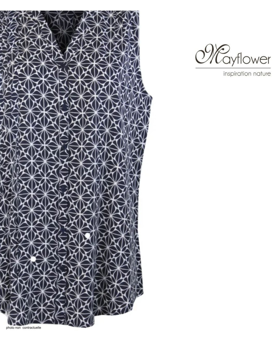MAYFLOWER VOILOU1 Chemisier sans manches en viscose noire