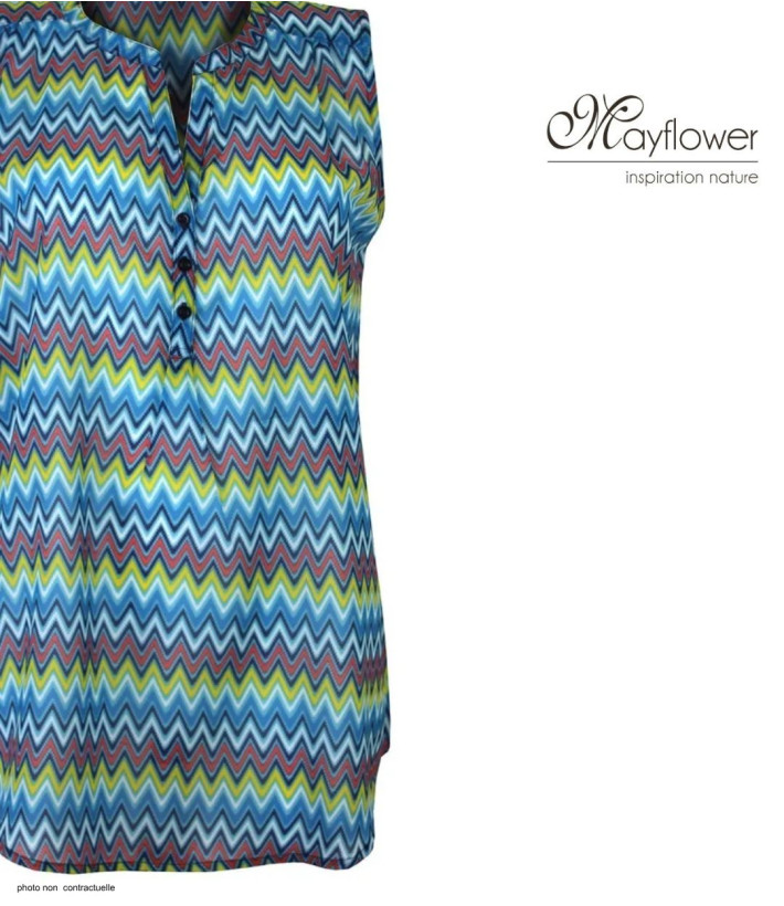 MAYFLOWER LE1811 — Débardeur sans manches en pure viscose