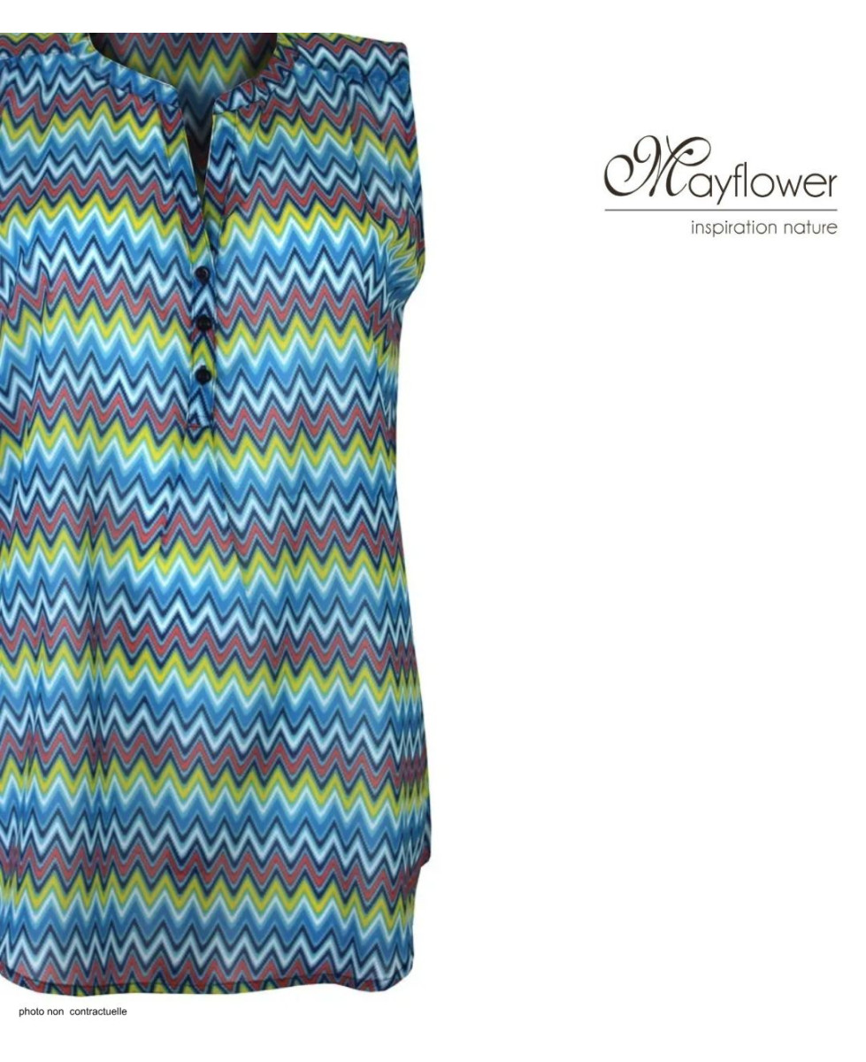 MAYFLOWER LE1811 — Débardeur sans manches en pure viscose