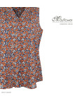 MAYFLOWER VOLTIGE1 — Chemisier sans manches orange en viscose