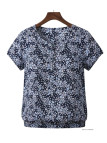 MAYFLOWER VACANCES1 Chemisier Fleuri Bleu Léger