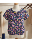 MAYFLOWER VICTOIRE1 Chemisier Imprimé Bleu et Rose