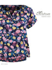 MAYFLOWER VICTOIRE1 Chemisier Imprimé Bleu et Rose