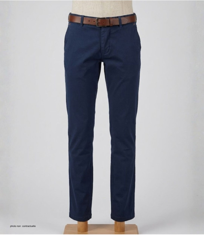 Chino CHALLENGER PANT2002A | Pantalon Stretch Bleu Marine
