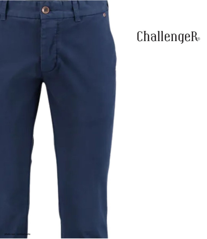 Chino CHALLENGER PANT2002A | Pantalon Stretch Bleu Marine