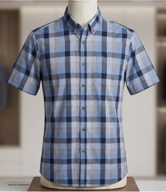 Chemise CHALLENGER TADEK1 | Chemisette Homme Coton Fils Teints