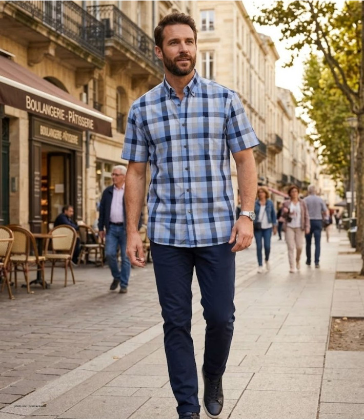 Chemise CHALLENGER TADEK1 | Chemisette Homme Coton Fils Teints