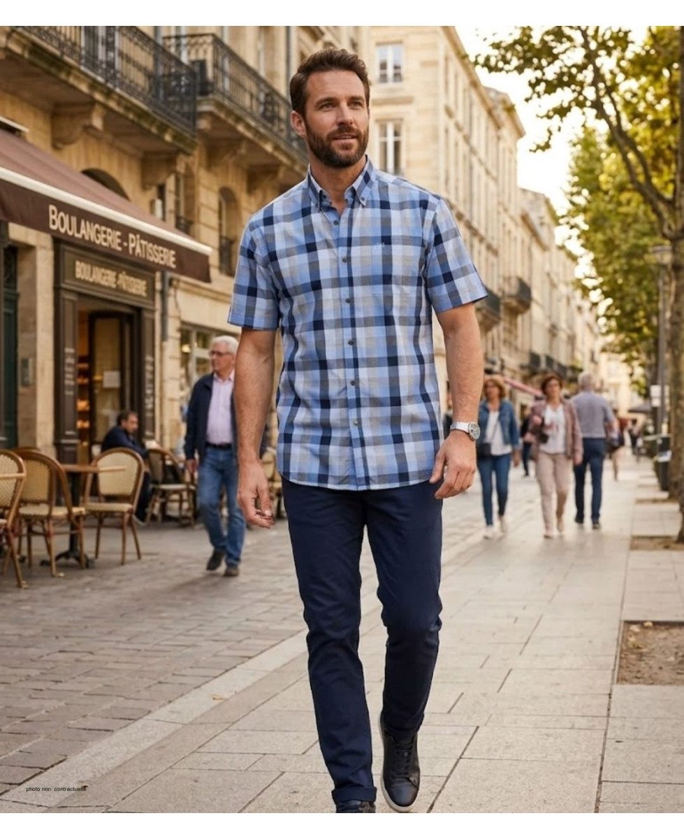 Chemise CHALLENGER TADEK1 | Chemisette Homme Coton Fils Teints
