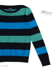 MAYFLOWER PAGODE2N - Pull large rayure en pur coton doux