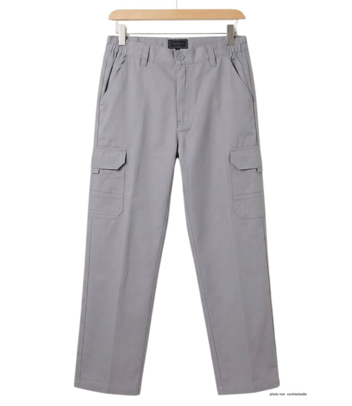 CHALLENGER VALLON2 - Pantalon cargo gris à taille élastiquée