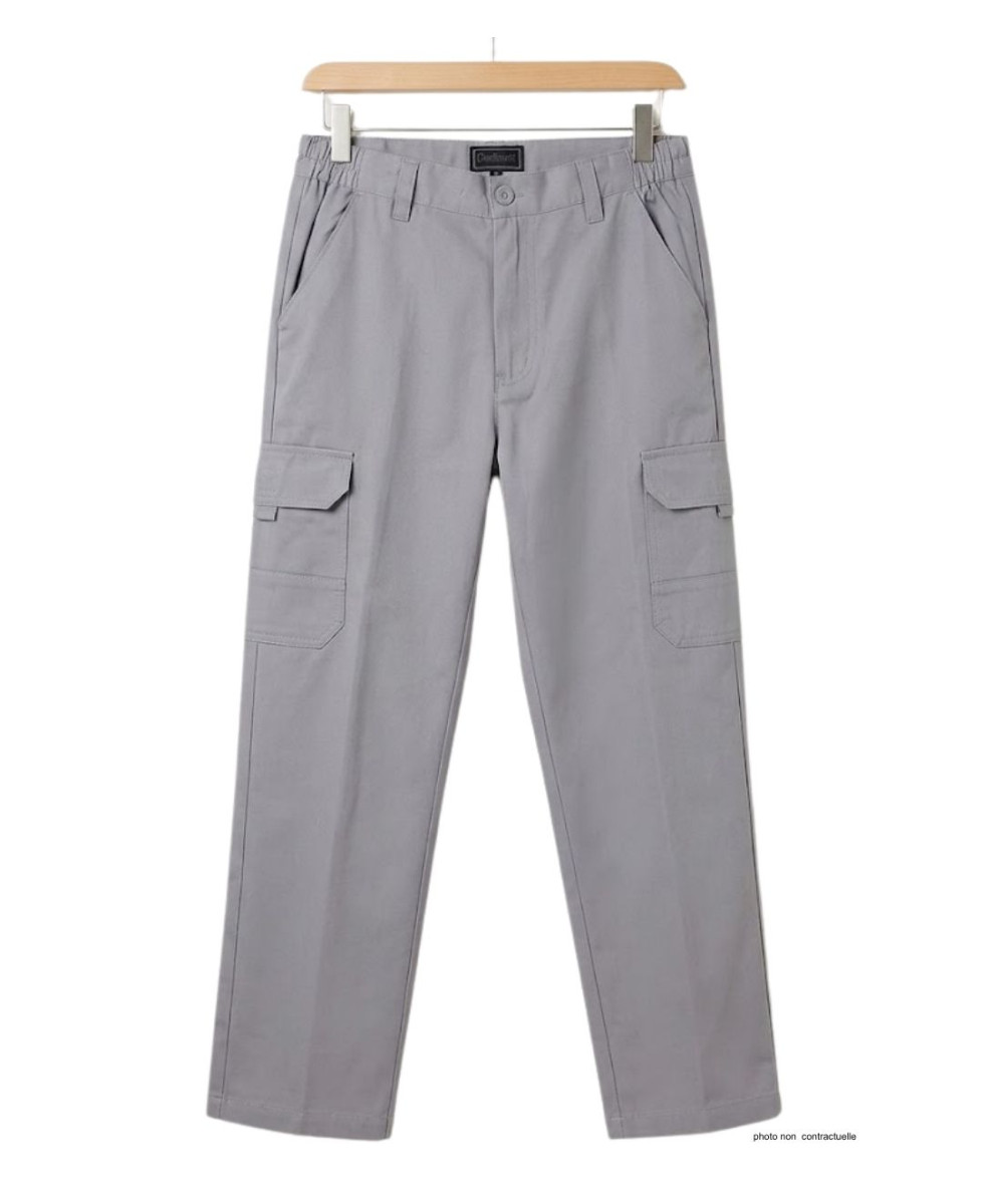CHALLENGER VALLON2 - Pantalon cargo gris à taille élastiquée