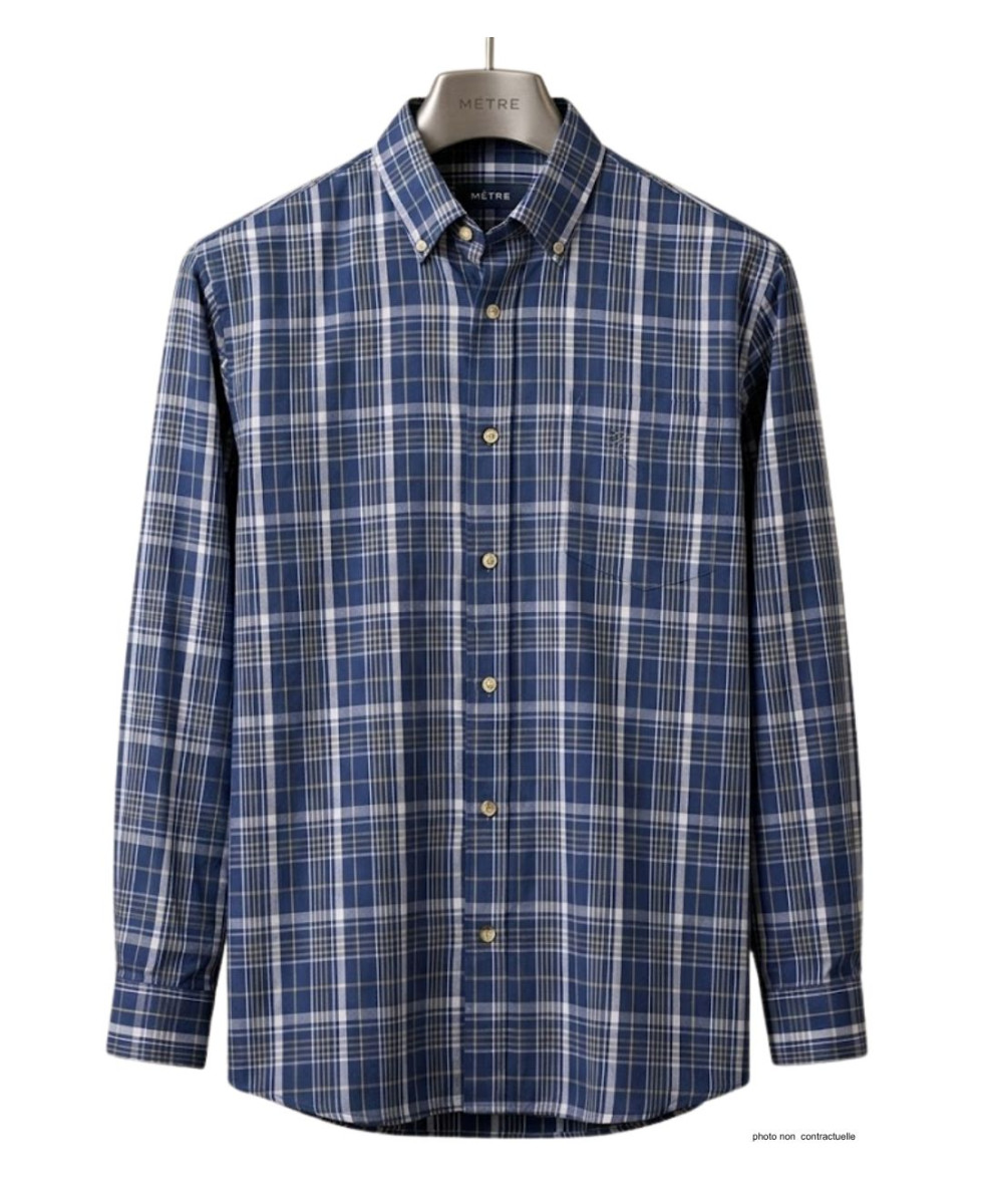 SEDETEX M031 - Chemise manches longues confort bleue