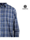 SEDETEX M031 - Chemise manches longues confort bleue