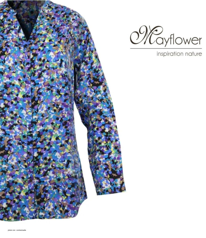 MAYFLOWER CHF3062 Chemisier Imprimé en Viscose Fluide