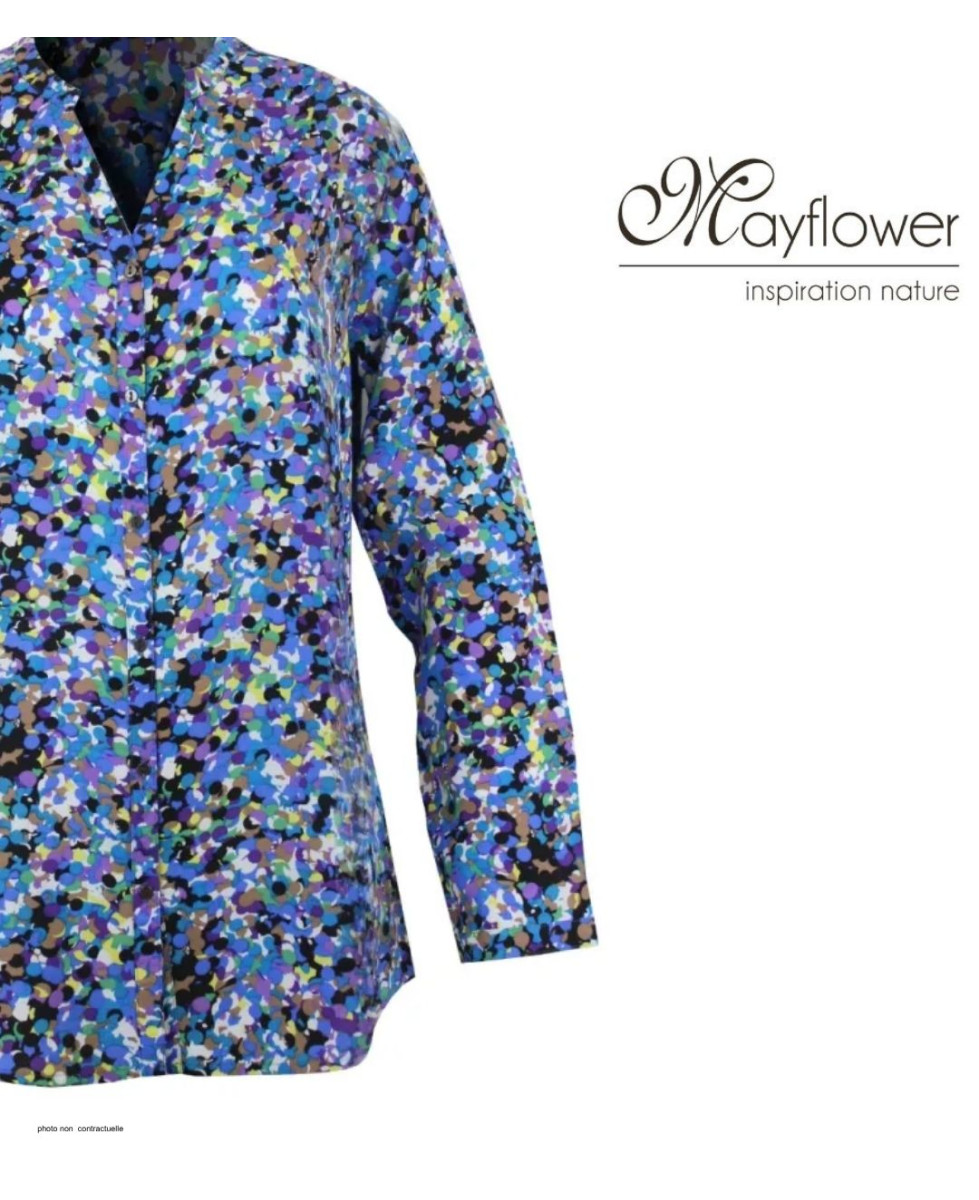 MAYFLOWER CHF3062 Chemisier Imprimé en Viscose Fluide