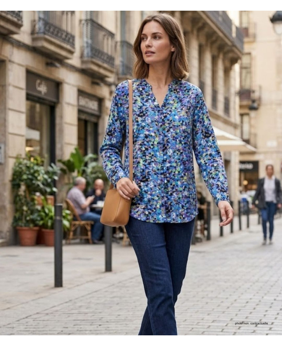 MAYFLOWER CHF3062 Chemisier Imprimé en Viscose Fluide