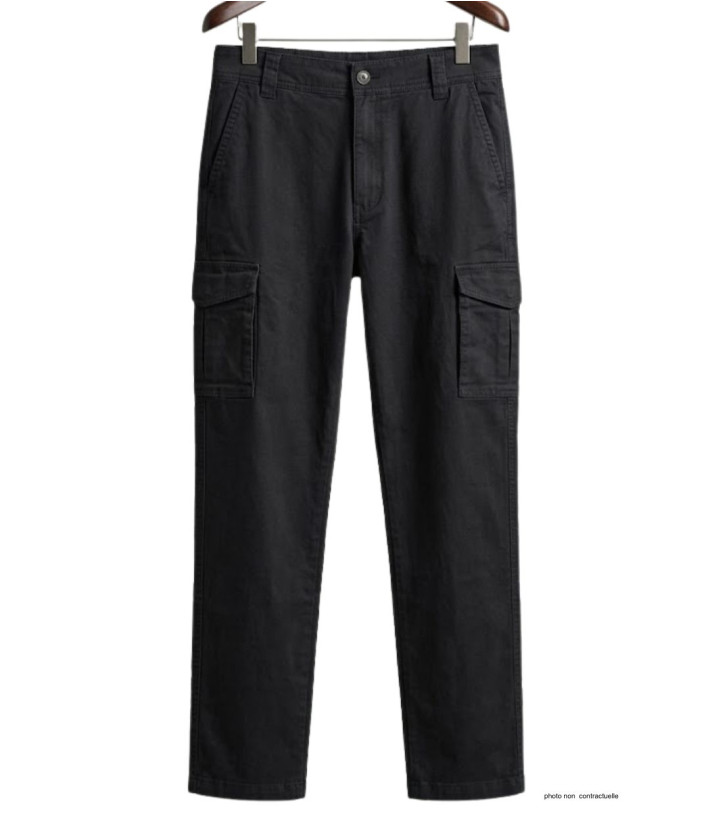 Challenger PANT2001C : Pantalon Cargo Noir Stretch & Confort