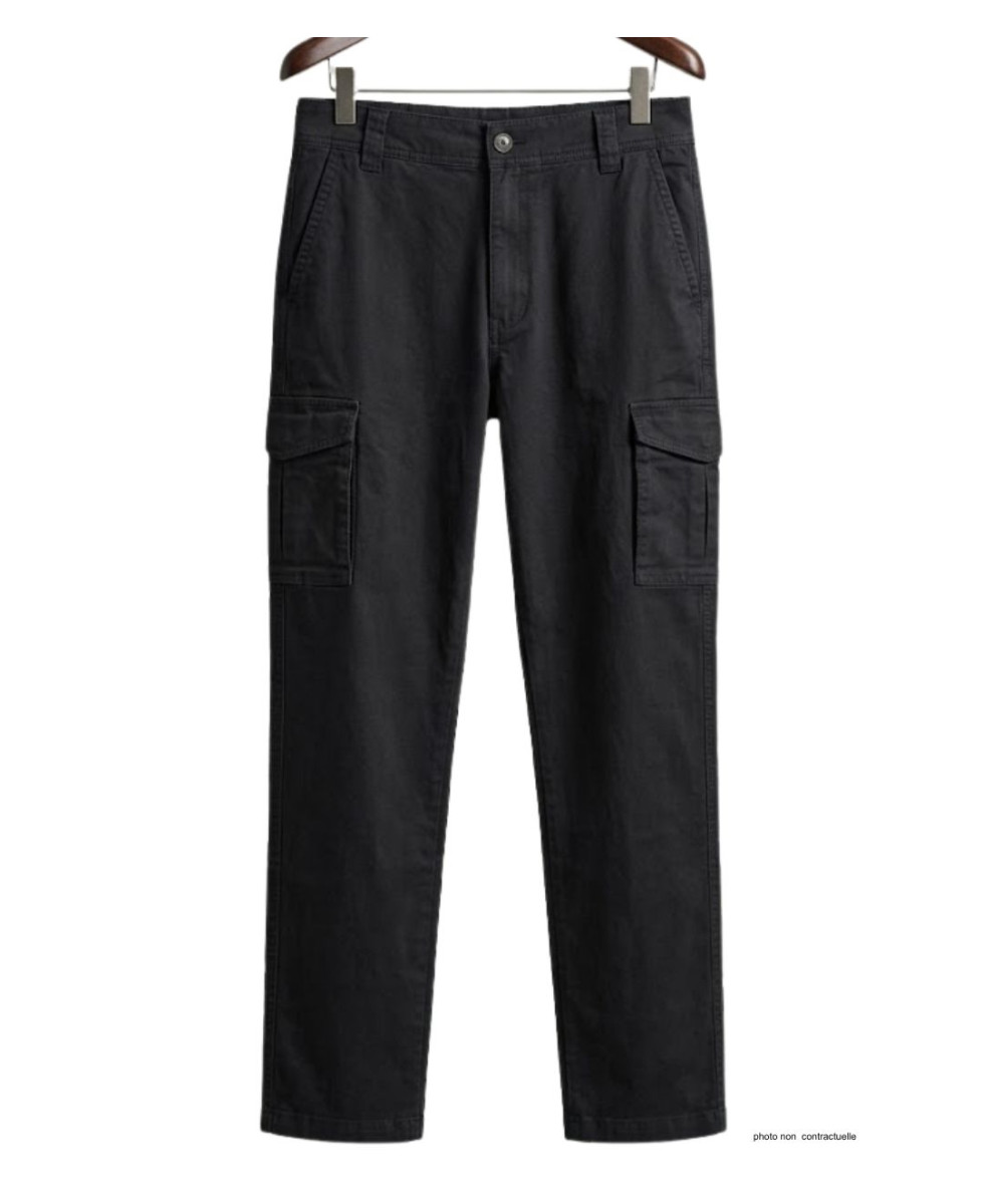 Challenger PANT2001C : Pantalon Cargo Noir Stretch & Confort