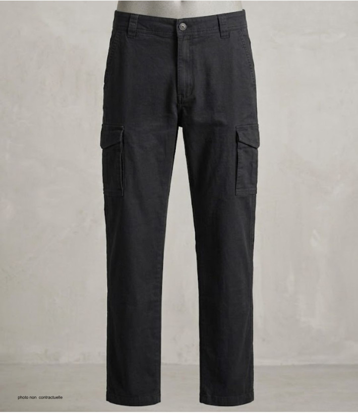 Challenger PANT2001C : Pantalon Cargo Noir Stretch & Confort