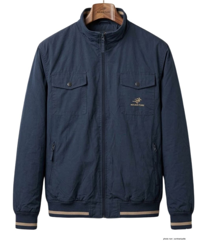 WINCHESTER WE1224M Blouson Homme Microfibre Bleu Léger