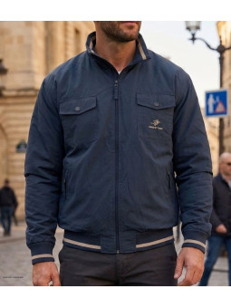 WINCHESTER WE1224M Blouson Homme Microfibre Bleu Léger