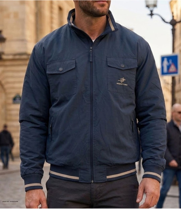WINCHESTER WE1224M Blouson Homme Microfibre Bleu Léger
