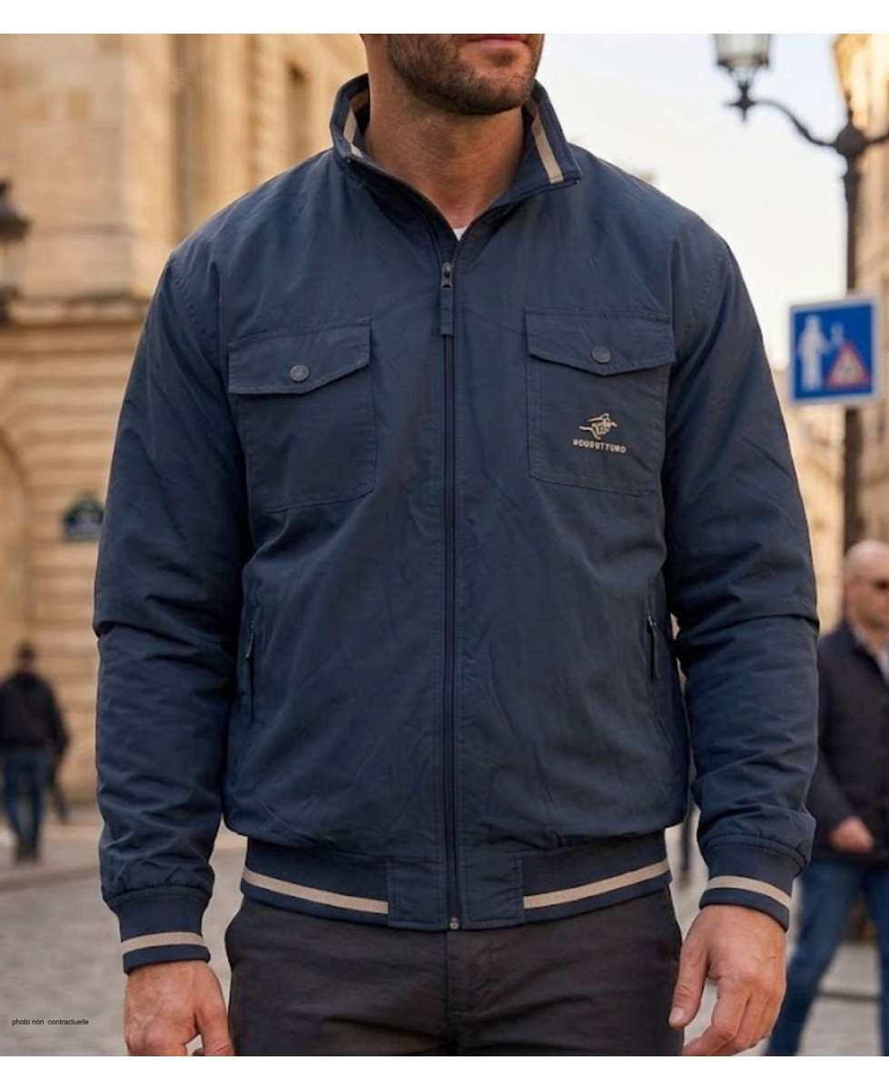 WINCHESTER WE1224M Blouson Homme Microfibre Bleu Léger