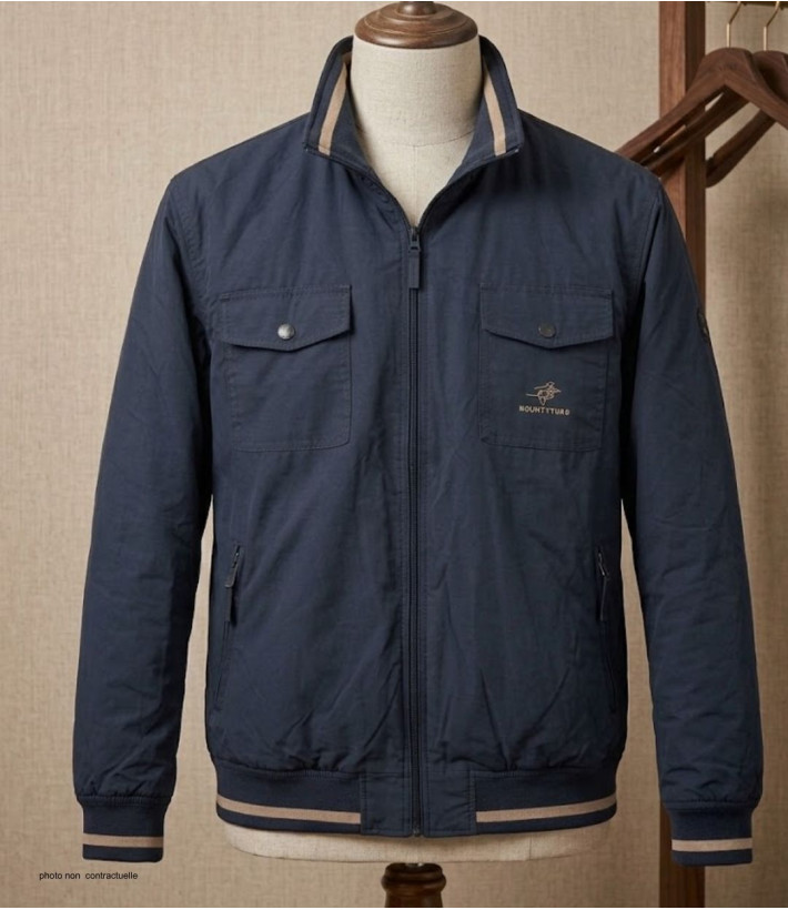 WINCHESTER WE1224M Blouson Homme Microfibre Bleu Léger