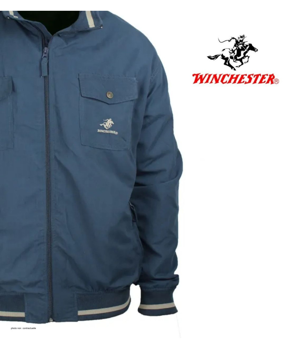 WINCHESTER WE1224M Blouson Homme Microfibre Bleu Léger