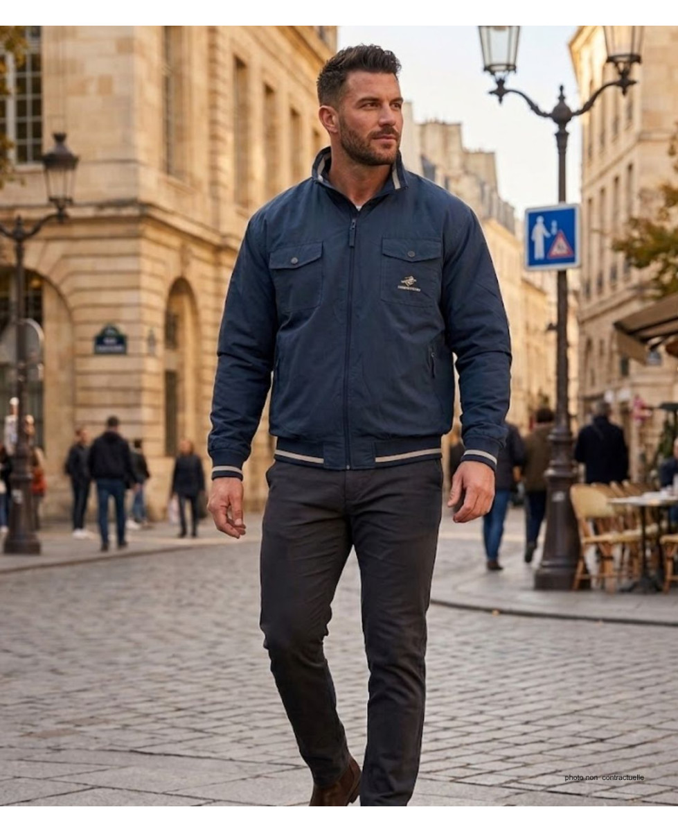 WINCHESTER WE1224M Blouson Homme Microfibre Bleu Léger