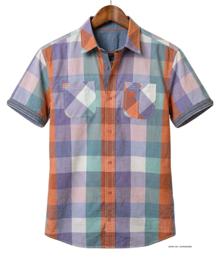 WINCHESTER TAHITI2 Chemise Manches Courtes Coton Orange