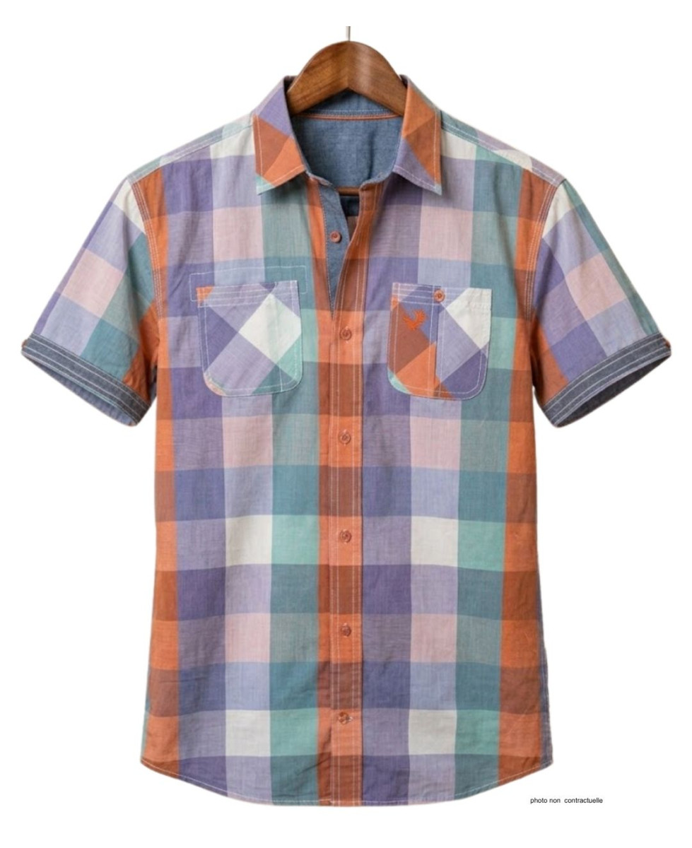 WINCHESTER TAHITI2 Chemise Manches Courtes Coton Orange