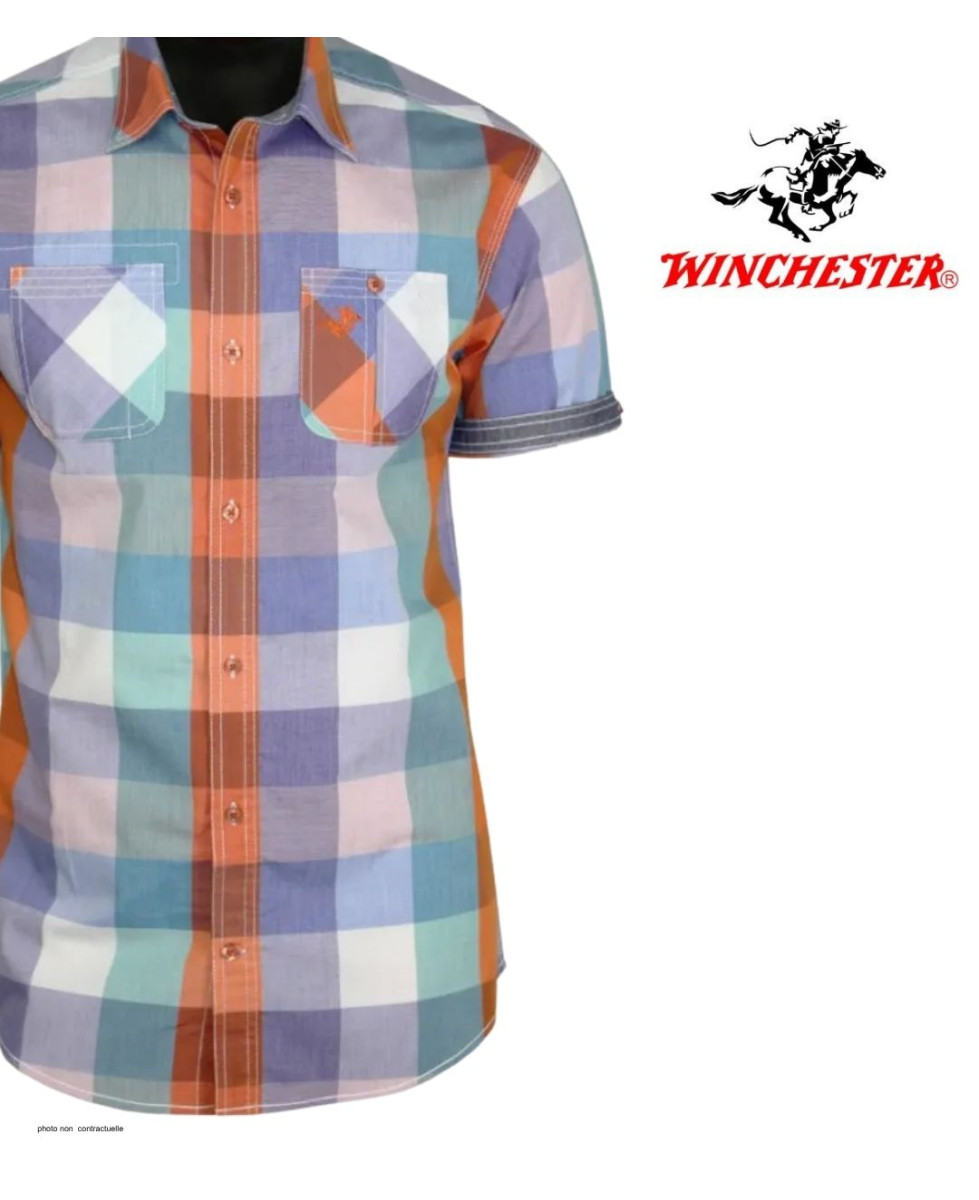WINCHESTER TAHITI2 Chemise Manches Courtes Coton Orange
