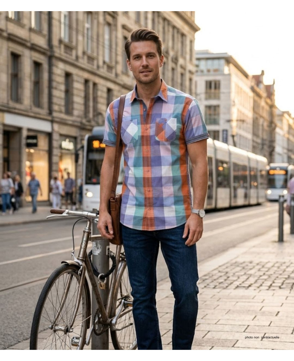 WINCHESTER TAHITI2 Chemise Manches Courtes Coton Orange