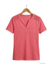 Tee-shirt MAYFLOWER TEEF4011A Rose - Coton flammé confort