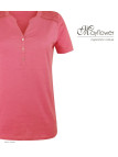 Tee-shirt MAYFLOWER TEEF4011A Rose - Coton flammé confort