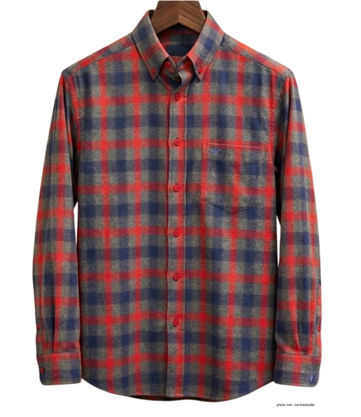 Chemise WINCHESTER TARGET gris - Coupe confort coton gratté