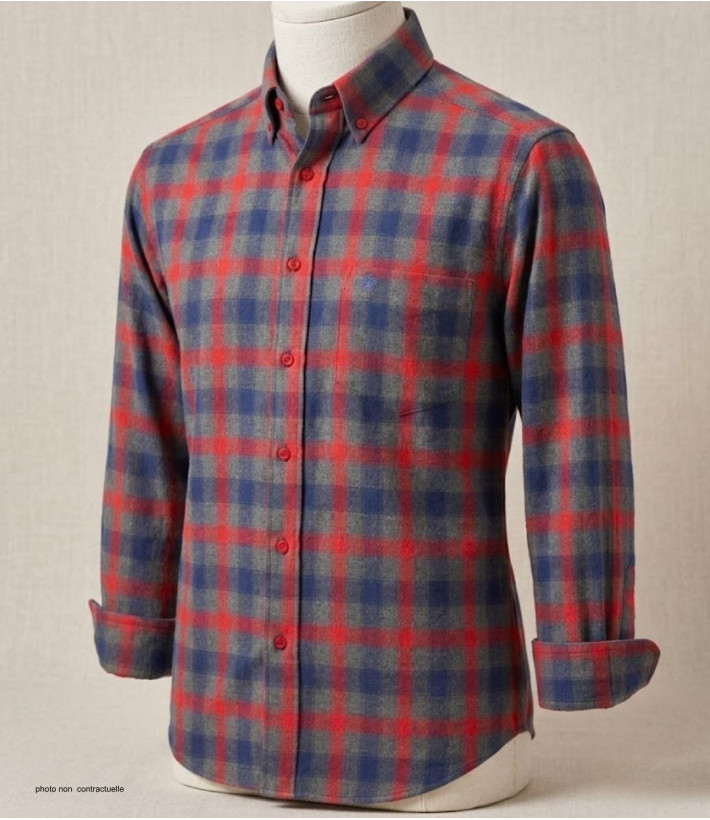 Chemise WINCHESTER TARGET gris - Coupe confort coton gratté