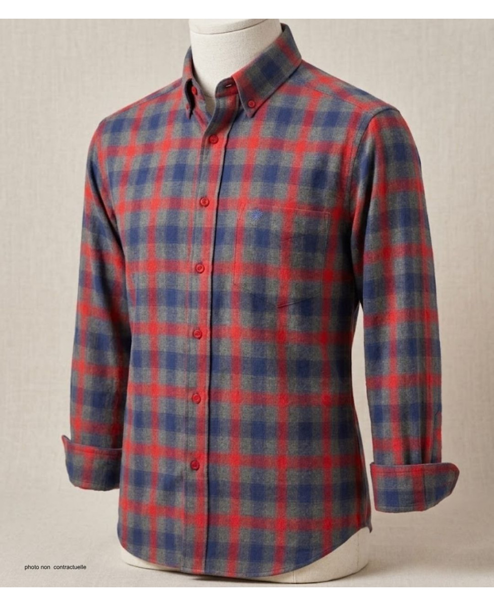 Chemise WINCHESTER TARGET gris - Coupe confort coton gratté