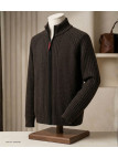 Cardigan WINCHESTER CAIMAN2N zippé noir - Gilet laine confort