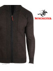 Cardigan WINCHESTER CAIMAN2N zippé noir - Gilet laine confort