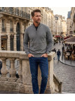 Pull col montant zippé WINCHESTER PLAYER4T – Gris élégant