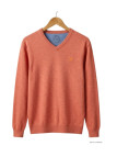 Pull CHALLENGER PALAIS2 col V orange - Maille confort